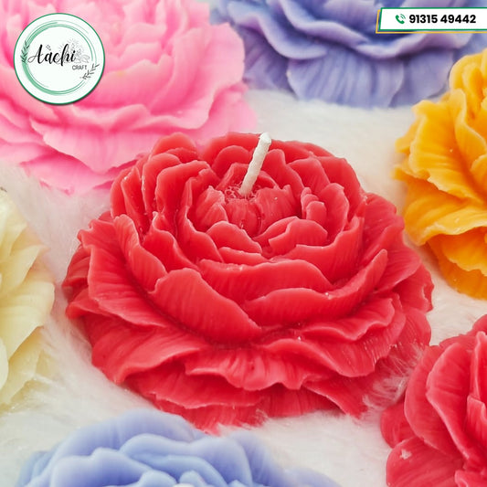 Red Peony Candle