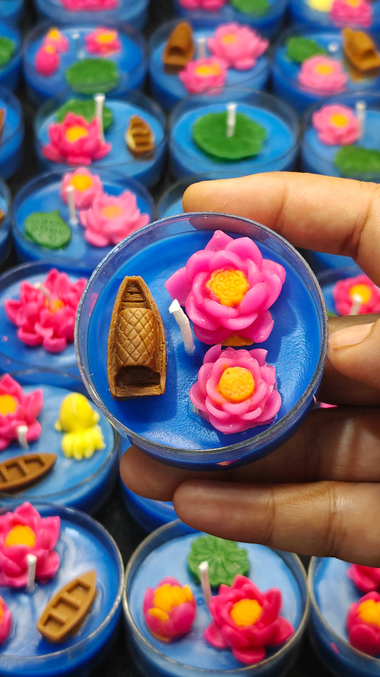 Lotus Pond Candles in Tealight Cup