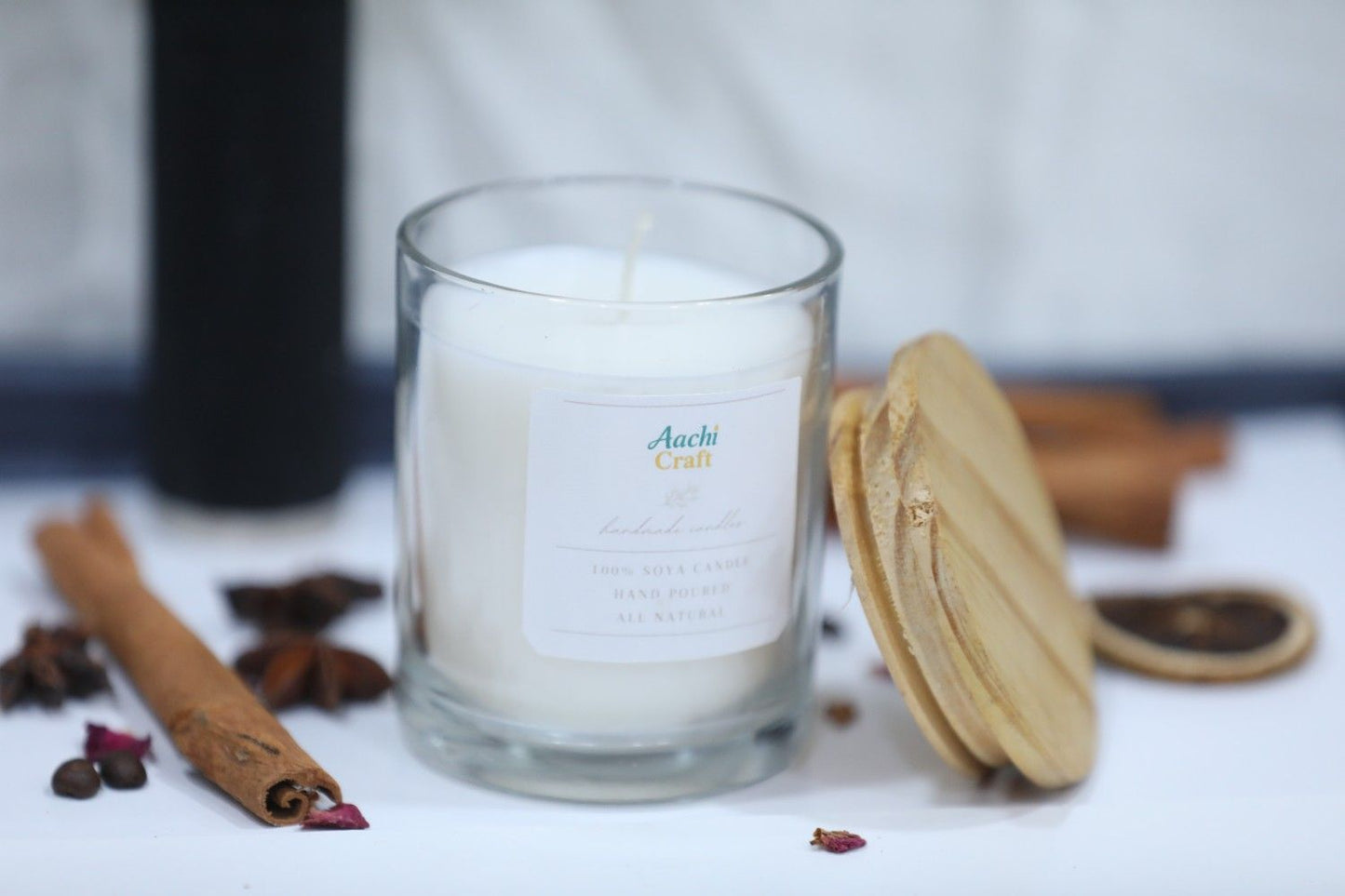 Premium Handcrafted Wooden Lid Candle