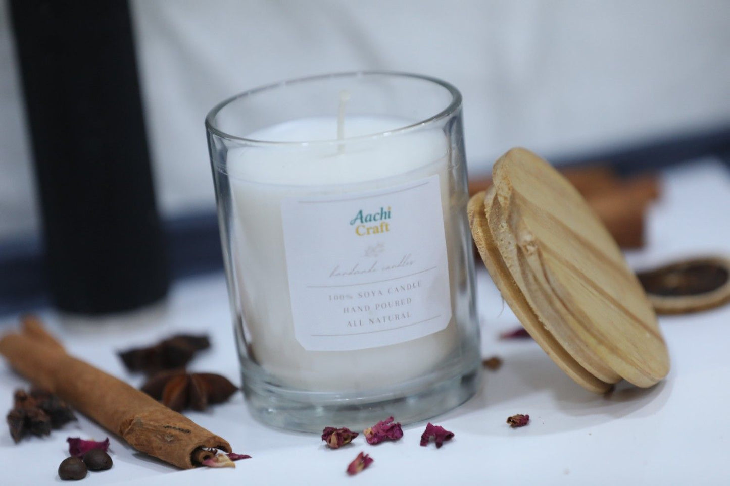 Premium Handcrafted Wooden Lid Candle