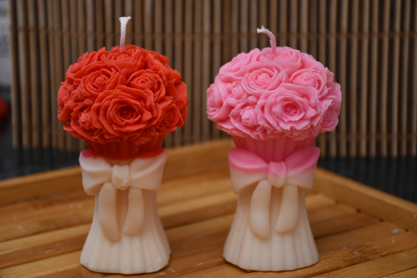 bouquet-style floral candles