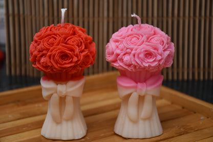 bouquet-style floral candles