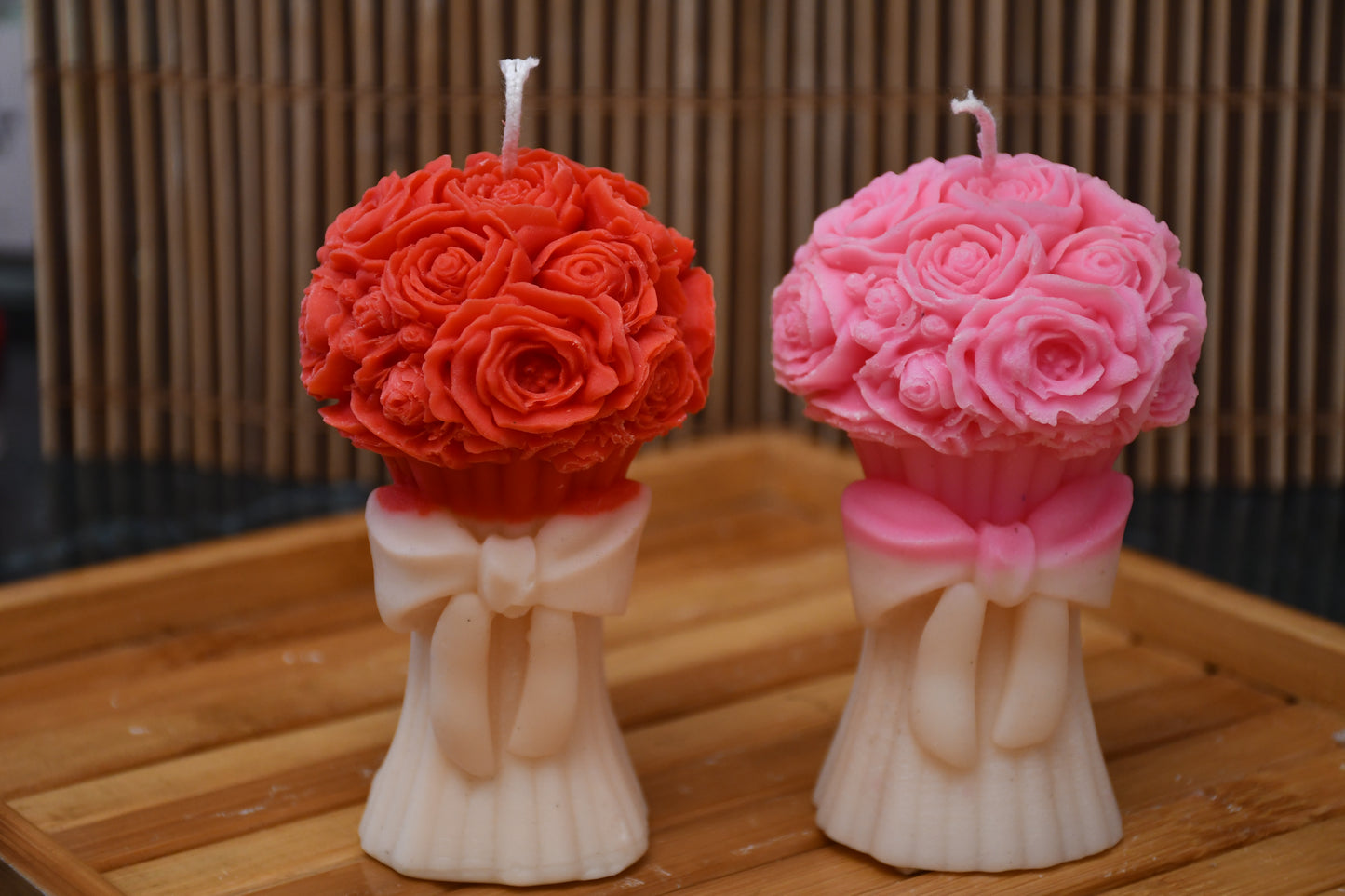 bouquet-style floral candles