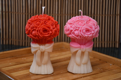 bouquet-style floral candles