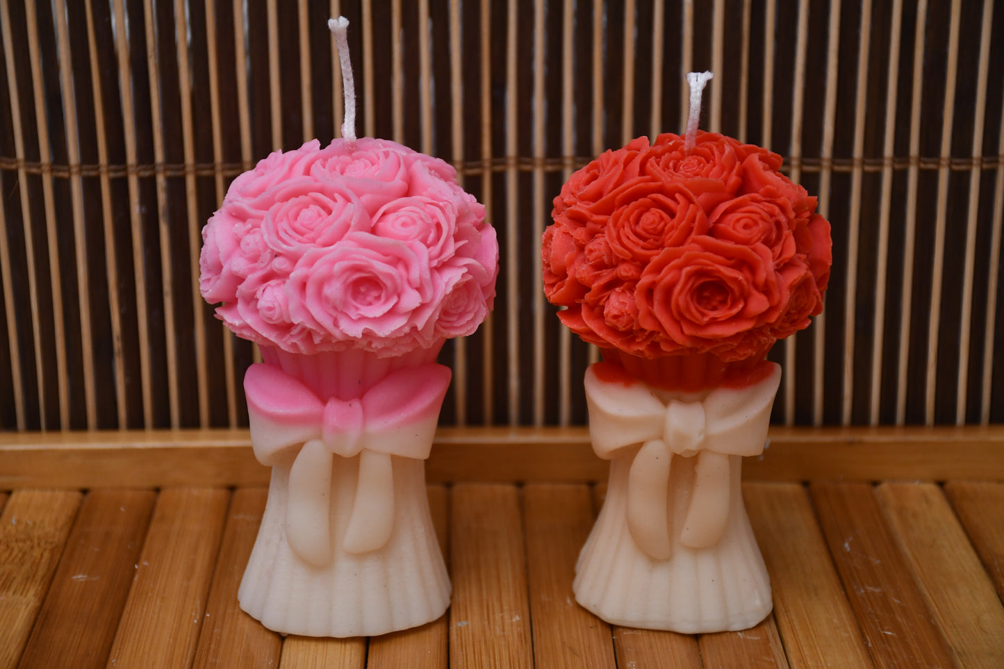 bouquet-style floral candles