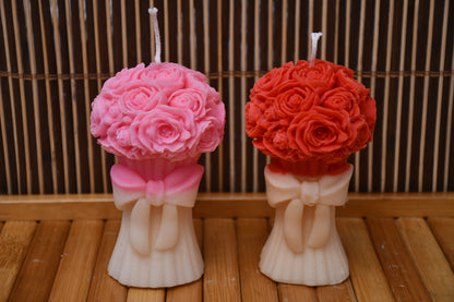 bouquet-style floral candles