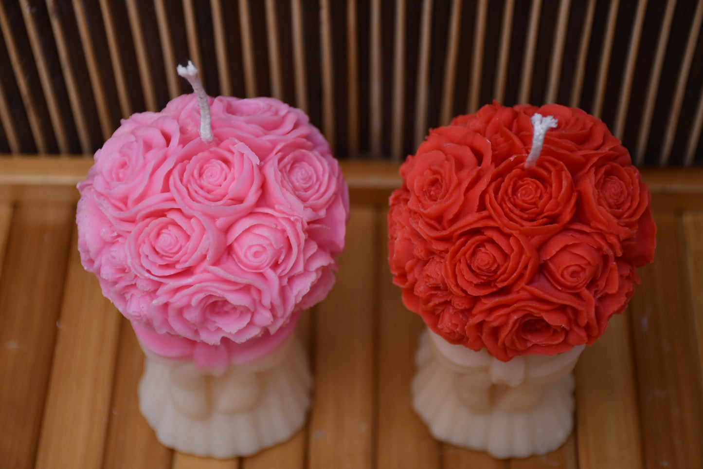bouquet-style floral candles