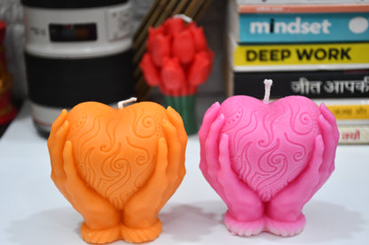 Heart in Hand Candle