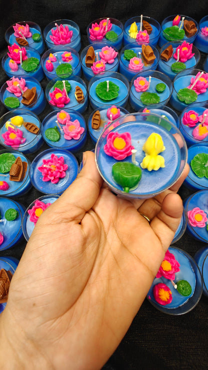 Lotus Pond Candles in Tealight Cup