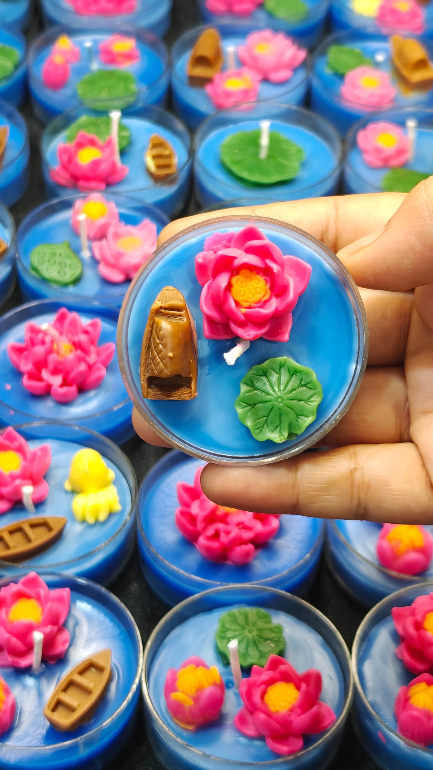 Lotus Pond Candles in Tealight Cup